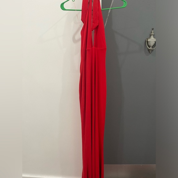 NWT Nookie Maxi Dress Red Illegal Gown Halter Sleeveless size S - Picture 3 of 11